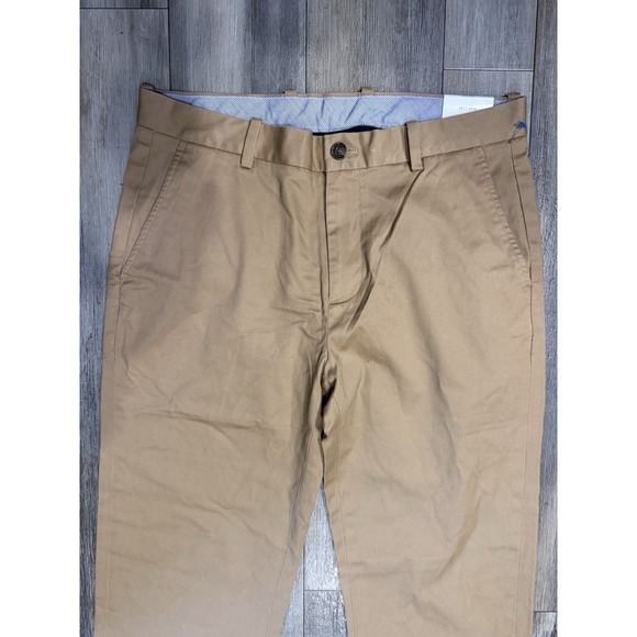 NWT Brooks Brothers Pants Mens 34x30 Chino Khaki Stretch Clark Fit Preppy - Picture 2 of 8